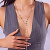 Alloy Crystal Rhinestone Heart Long Y Necklaces for Women WGFA4F3-04-1