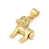 Brass Micro Pave Clear Cubic Zirconia Pendants KK-C265-01A-G-2