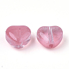 Transparent Spray Painted Glass Beads X-GLAA-N035-02-A03-2