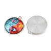 Printed Alloy Glass Pendants GL-CBA2376-01P-C-2