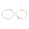 Ion Plating(IP) 316L Surgical Stainless Steel Hoop Earring Findings STAS-G130-03RG-21MM-1