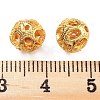 Rack Plating Brass Beads KK-A377-15G-3