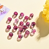 Two Tone Transparent Spray Painted Acrylic Corrugated Beads ACRP-YW0001-04B-10mm-5