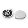 304 Stainless Steel Black Enamel Charms STAS-M102-17P-05-2