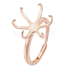 1Pc Rhodium Plated 925 Sterling Silver Adjustable Ring Findings STER-BC0002-39A-1