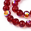 Transparent Electroplate Glass Beads Strands EGLA-N012-001-B02-3