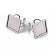 Tarnish Resistant 201 Stainless Steel Cuff Pad Ring Settings STAS-S080-041E-P-5