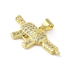 Rack Plating Brass Micro Pave Cubic Zirconia Pendants KK-C052-08C-G-2