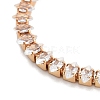 Brass Pave Clear Cubic Zirconia Horse Eye Box Chain Slider Bracelets BJEW-YWC0002-06A-G-2