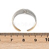 304 Stainless Steel Double Color Cuff Rings RJEW-S635-01GP-07-5