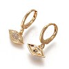 Brass Dangle Hoop Earrings EJEW-F199-02G-2