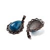 Natural Banded Agate Teardrop Pendants G-K363-01R-10-2