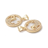 Rack Plating Brass Shell Pendants KK-D087-25G-02-3