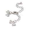 Brass Micro Pave Cubic Zirconia Chain Extender KK-L216-004C-P-2