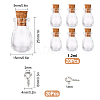 40Pcs 2 Style Oval Glass Bottle for Bead Containers AJEW-SC0001-35-2