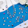 120Pcs Glass Pendants PALLOY-PHE00012-2