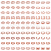 100Pcs 10 Styles Brass Bead Caps KK-PH0012-35RG-1