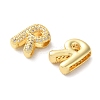 Rack Plating Brass Micro Pave Cubic Zirconia Slide Charms KK-C084-34G-R-2