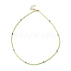 Lampwork Evil Eye & Glass Seed Beads Necklace with Real 18K Gold Plated 304 Stainless Steel Clasps NJEW-JN04597-03-2