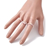 4Pcs 4 Style Glass Seed Beaded Stretch Finger Rings RJEW-JR00661-04-4
