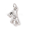 Brass Micro Pave Cubic Zirconia Charms KK-C012-15P-2