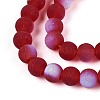 Frosted Transparent Glass Beads Strands LS-GLAA-T032-T6mm-MBB20-3