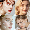 6 Sheets 3 Styles Acrylic Rhinestone Face Body Stickers AJEW-SP0002-68A-5