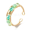 Electroplate Faceted Glass Beads Cuff Rings for Teen Girl Women X1-RJEW-TA00013-4