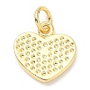 Rack Plating Brass Heart Charms KK-A185-24G-02-3