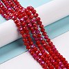 Electroplate Opaque Solid Color Glass Beads Strands LS-EGLA-A044-P4mm-L22-4