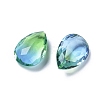 Two Tone Transparent Glass Rhinestone Cabochons EGLA-L022B-01-2