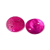 Spray Painted Natural Akoya Shell Connector Charms BSHE-S304-17B-2
