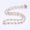 304 Stainless Steel Chain Necklaces STAS-P164-02-2