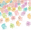48Pcs 6 Colors Luminous Resin Dog Figurine DJEW-TA0001-44-2