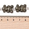 Electroplated Natural Pyrite Beads Strands G-Q187-02B-4