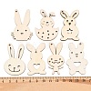 7Pcs Wood Pendants WOOD-G028-09-3