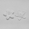 5-Petal Transparent Acrylic Bead Caps FACR-S011-SB518-2