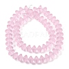 Frosted & Baking Paint Transparent Glass Beads Strands GL-CBA2ED2-01-2