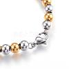 201 Stainless Steel Ball Chain Bracelets BJEW-E295-05-3