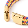Microfiber Leather Braided Cord Bracelets Braided Cord Bracelets BJEW-E345-03F-3