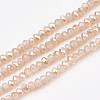 Electroplate Glass Beads Strands X-EGLA-S171-04B-01-1