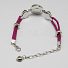 Faux Suede Snap Bracelet Makings X-BJEW-R175-07-2