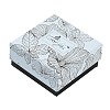 Flower Print Cardboard Paper Jewelry Storage Boxes CON-P022-01A-1