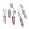 Natural Rhodonite Pointed Big Pendants G-D0021-01P-19-1