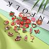 60Pcs 30 Styles Alloy Enamel Pendants ENAM-LS0001-03LG-5