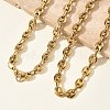 304 Stainless Steel Coffee Bean Chain Necklaces & Bracelets Sets SJEW-D091-09G-4