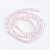 Transparent Electroplate Glass Beads Strands EGLA-A039-T2mm-B26-2
