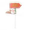 Paper Snowman Road Sign Cake Insert Card Decoration DIY-H108-19-1