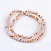 Faceted Rondelle Electroplated Glass Bead Strands X-EGLA-R035-6mm-11-2
