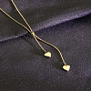 Heart Stainless Steel Tassel Lariat Necklaces for Women FS-WG9133A-01-2